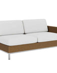 Elements Outdoor Settee with Loom Arm and Back