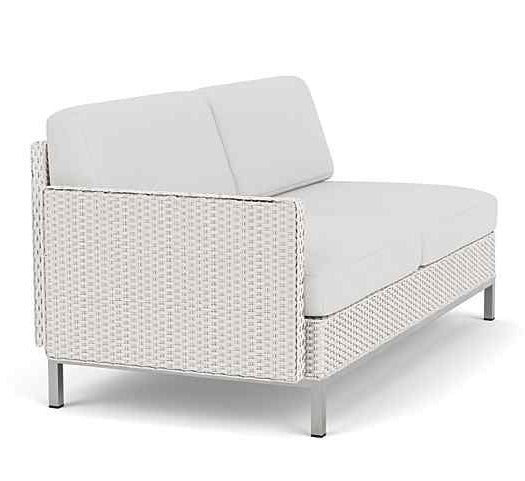 Elements Outdoor Settee with Loom Arm and Back