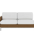 Elements Outdoor Settee with Loom Arm and Back