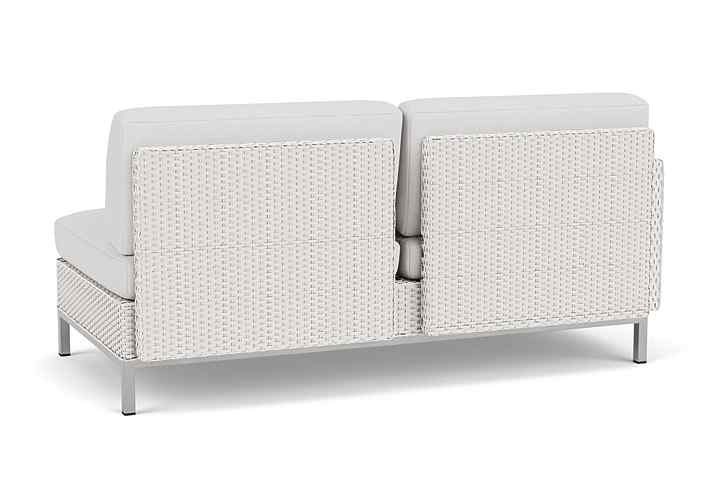 Elements Outdoor Settee with Loom Arm and Back