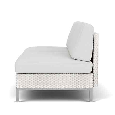 Elements Armless Outdoor Settee with Loom Back