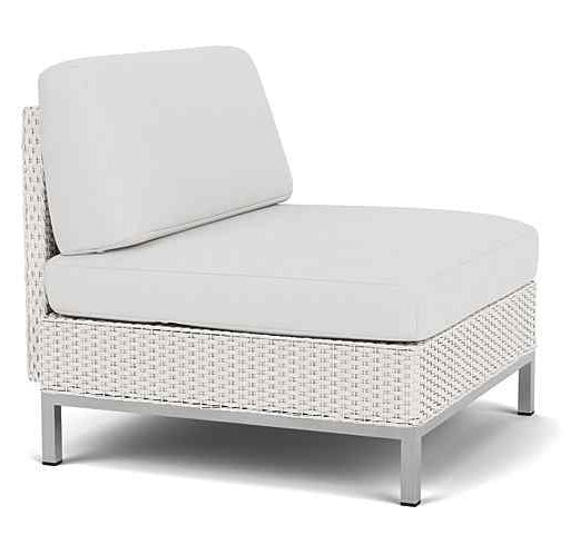 Elements Armless Outdoor Lounge Chair with Loom Back