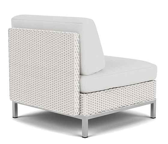 Elements Armless Outdoor Lounge Chair with Loom Back