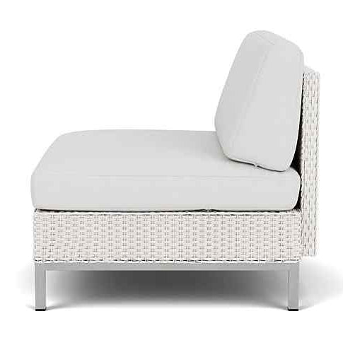 Elements Armless Outdoor Lounge Chair with Loom Back