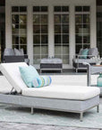 Elements Wicker Outdoor Settee with Loom Arms and Back