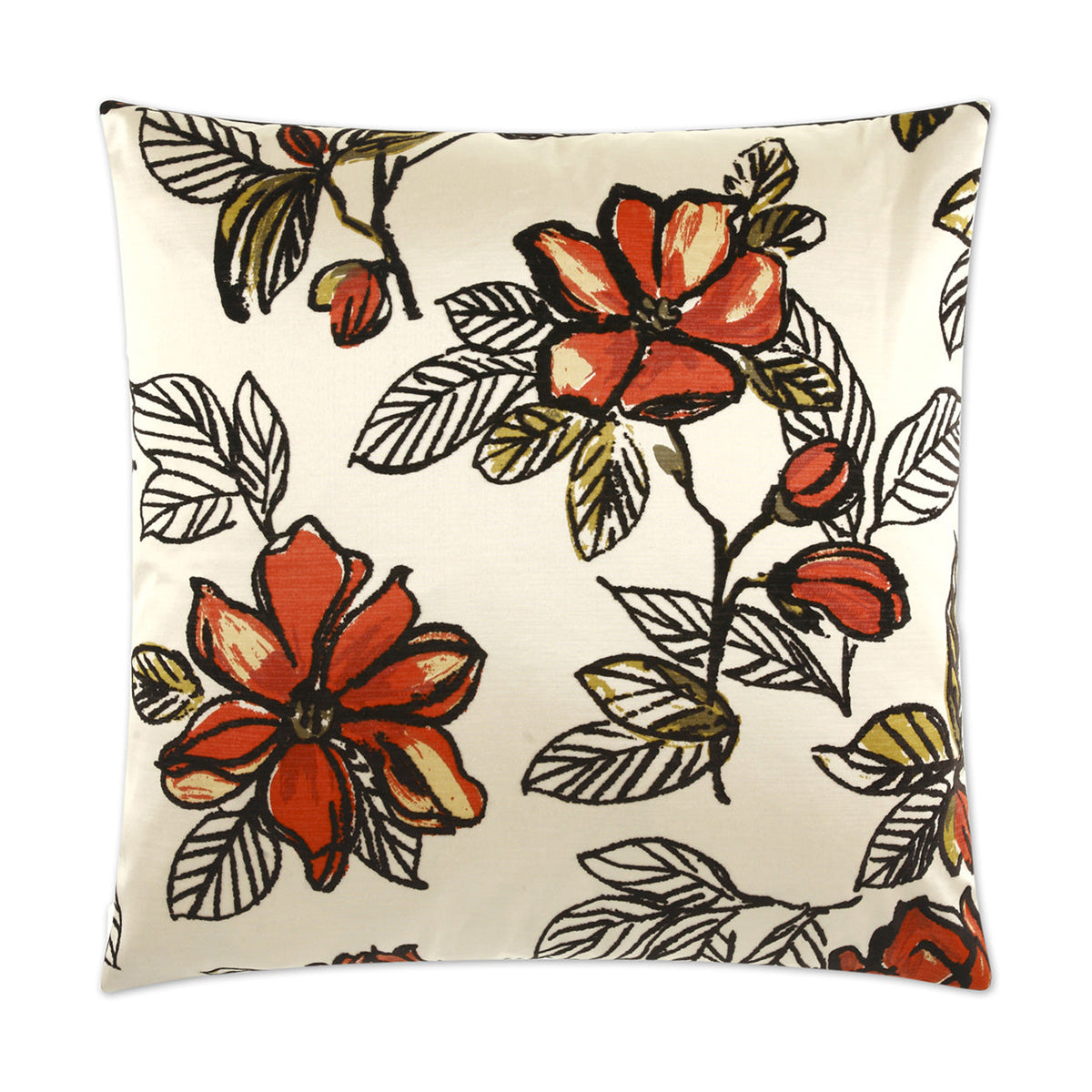 D.V. Kap Trixie Ebony Multi Color Throw Pillow With Insert