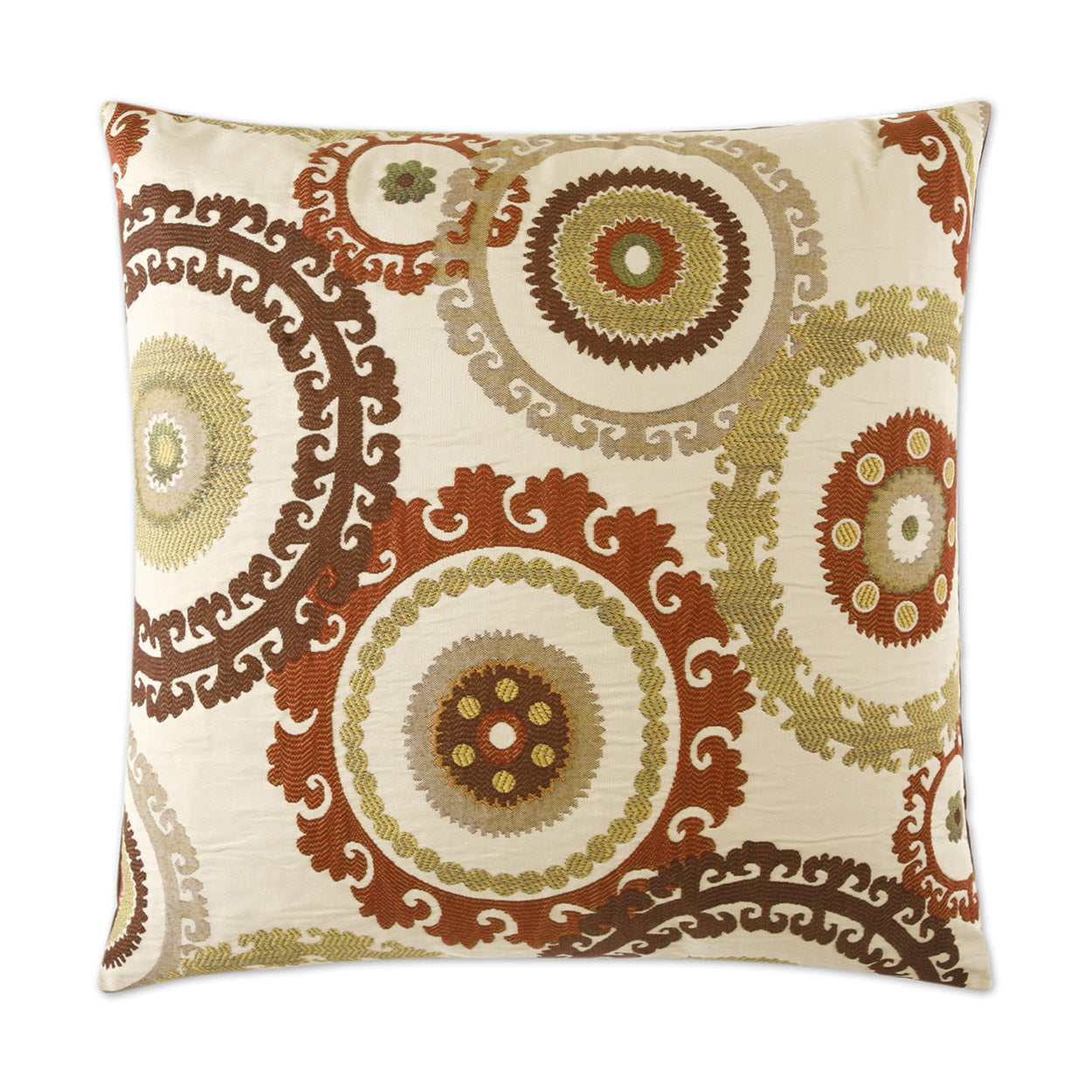 D.V. Kap Taraz Teak Multi Color Throw Pillow With Insert