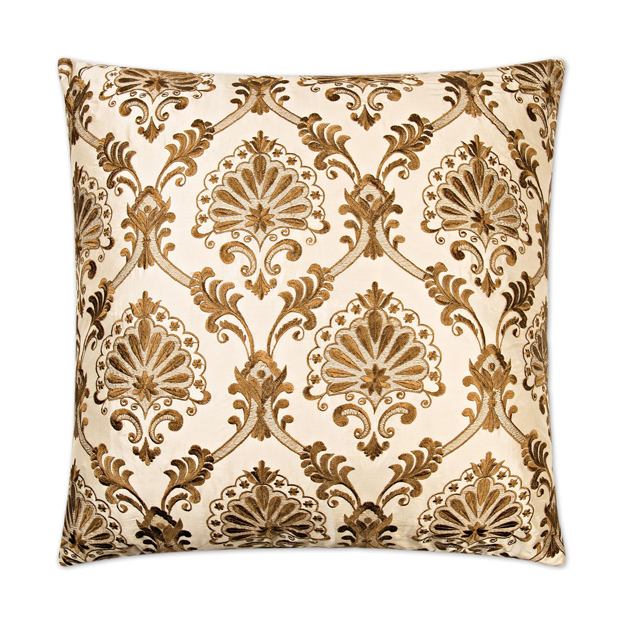 D.V. Kap Tavoos Gold Throw Pillow With Insert