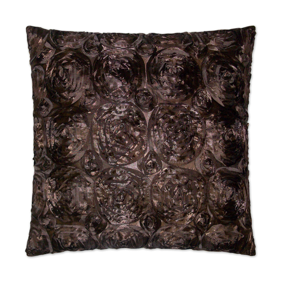 D.V. Kap Silk Roses Black Throw Pillow With Insert