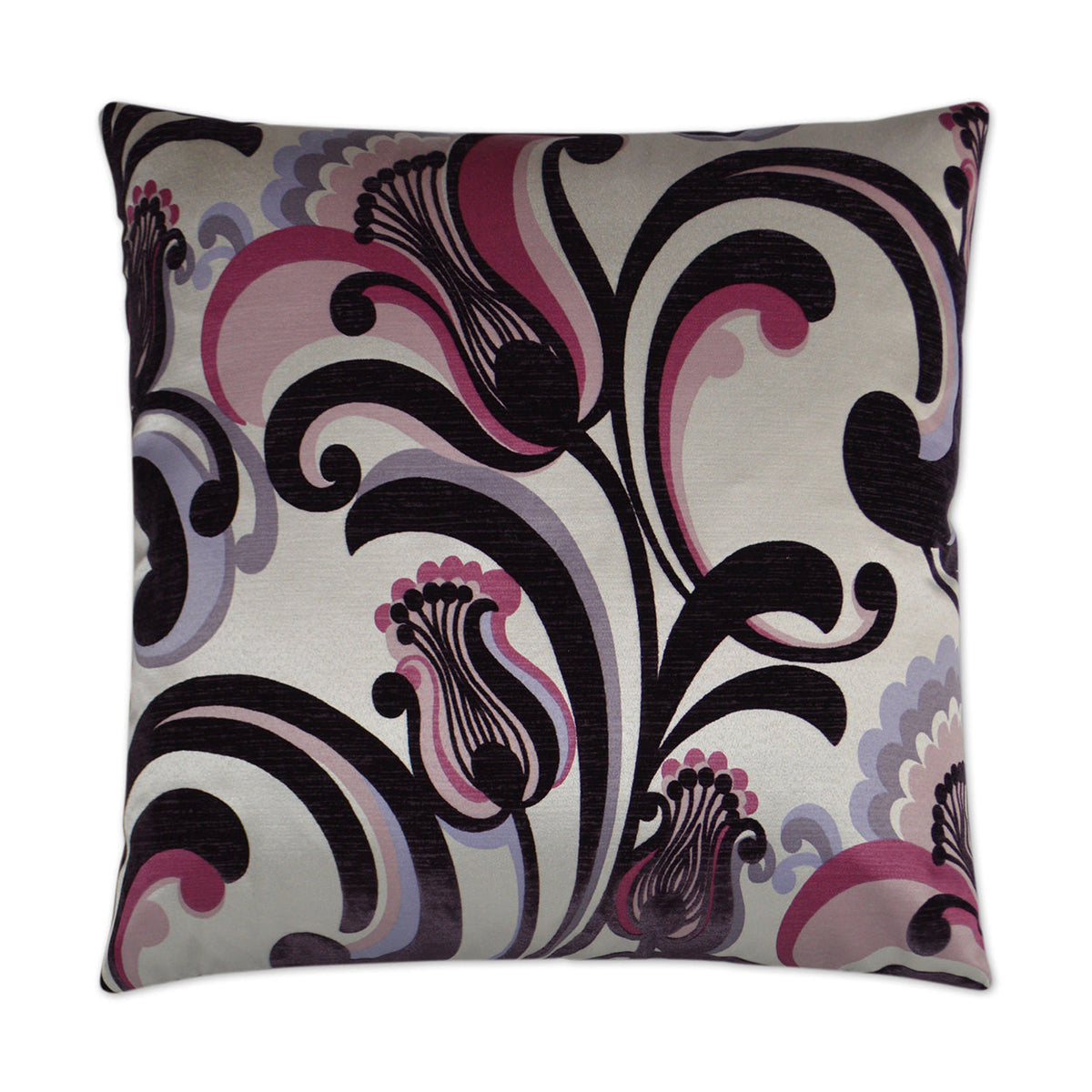 D.V. Kap Romanza Aubergine Multi Color Throw Pillow With Insert