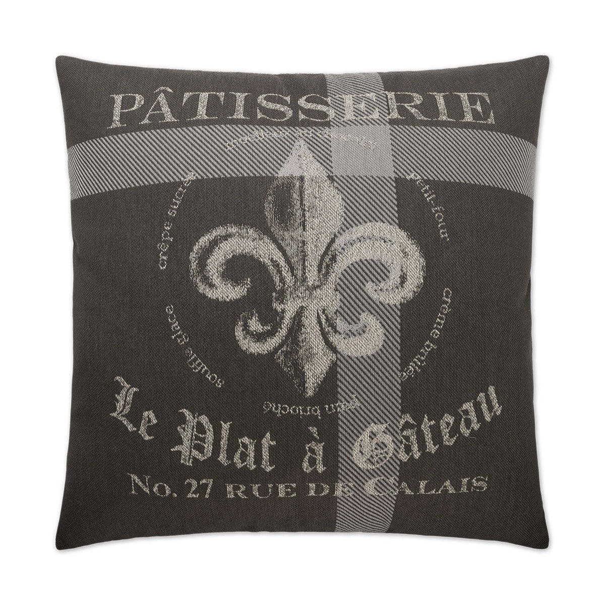 D.V. Kap Patisserie Grey Throw Pillow With Insert