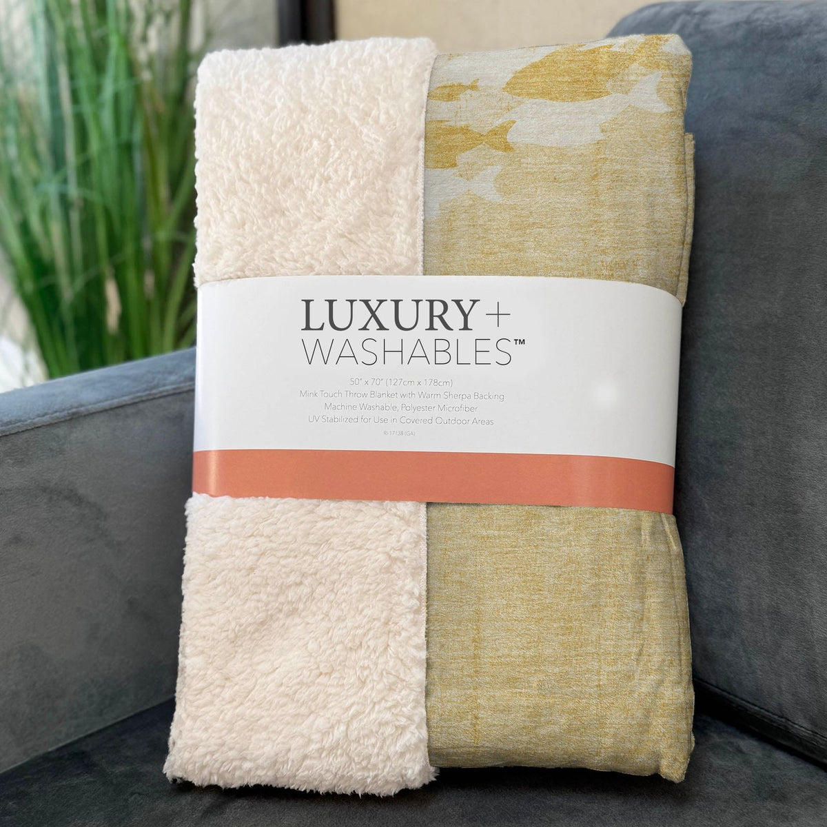 Nautical Gold Washable Indoor-Outdoor Rug