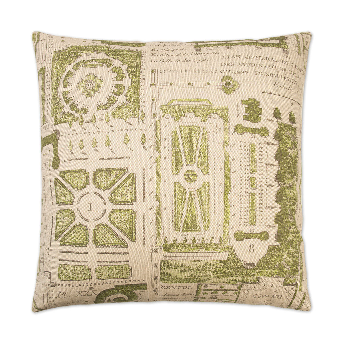 D.V. Kap Jardin Green Throw Pillow With Insert