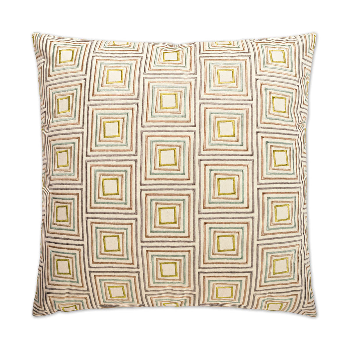 D.V. Kap Squared Off Brown Throw Pillow With Insert