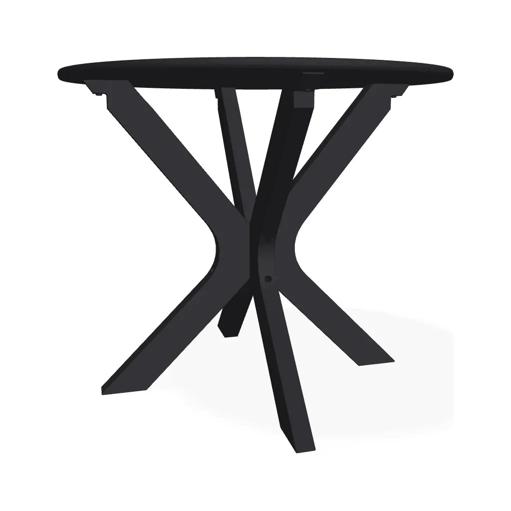 23&quot; Slat Marine Grade Polymer Round End Table - LOOMLAN - Telescope - Outdoor Side Tables