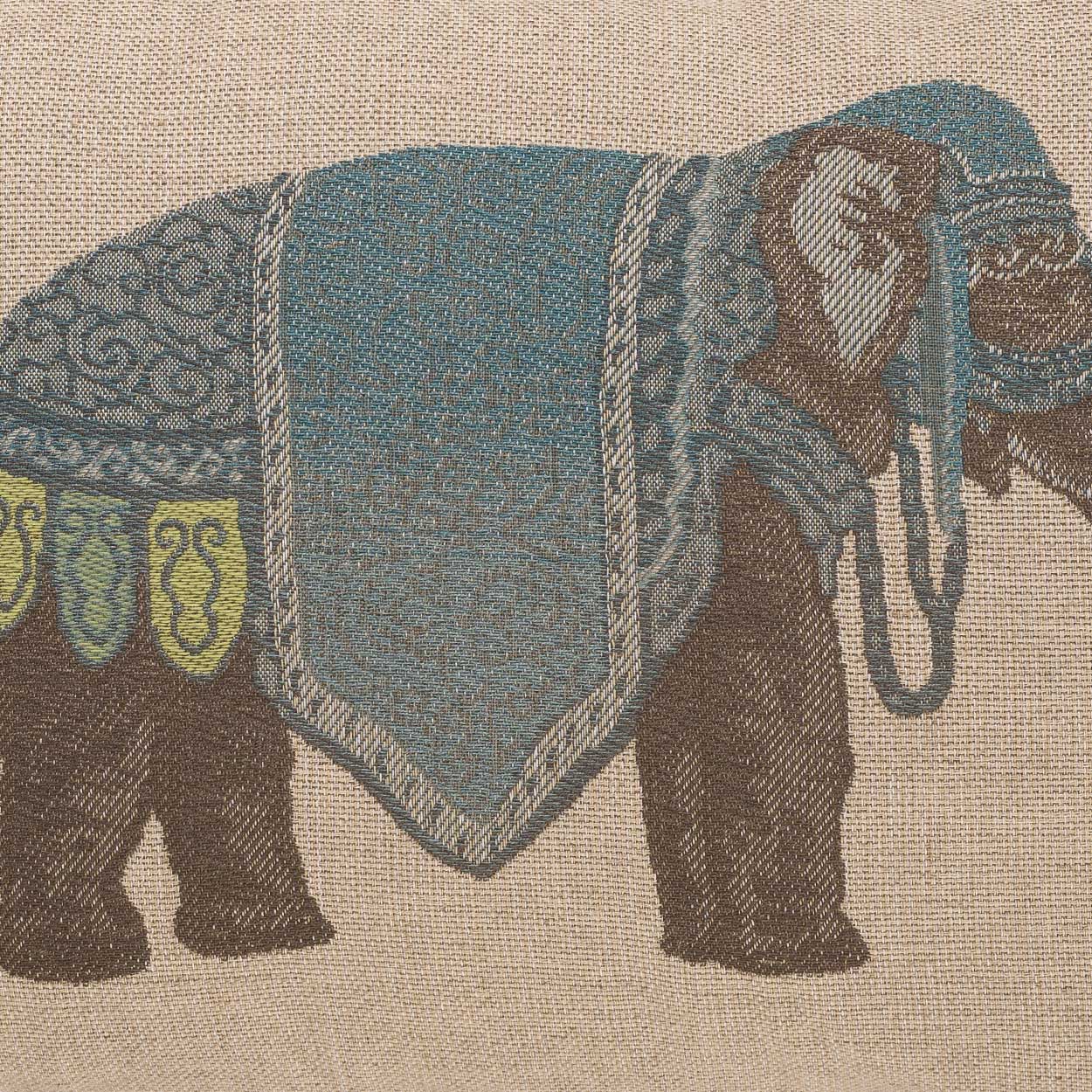 D.V. Kap Olifant Lumbar Azure Brown Throw Pillow With Insert