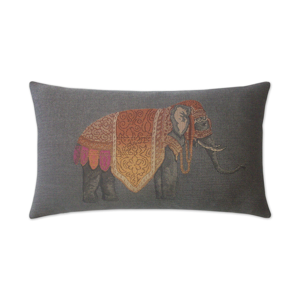 D.V. Kap Olifant Lumbar Henna Grey Throw Pillow With Insert