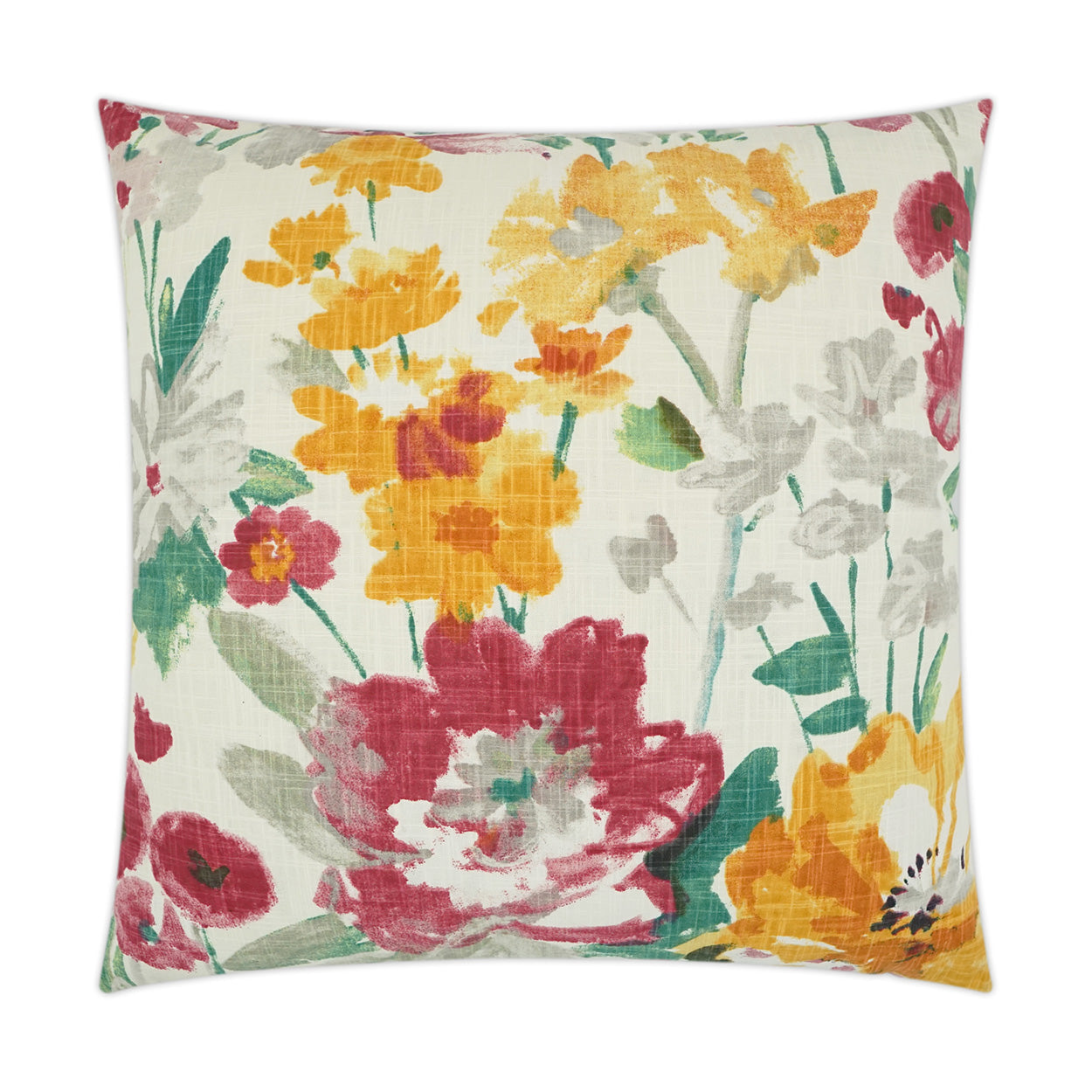 D.V. Kap Wildflowers Multi Color Throw Pillow With Insert