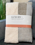 Gentle Waves Taupe Washable Indoor-Outdoor Rug