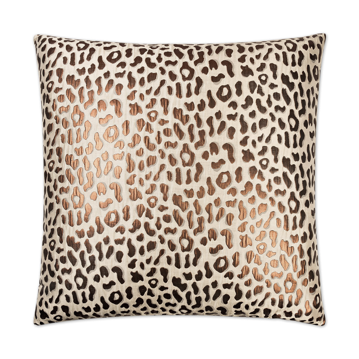 D.V. Kap Metallic Cheetah Brown Throw Pillow With Insert
