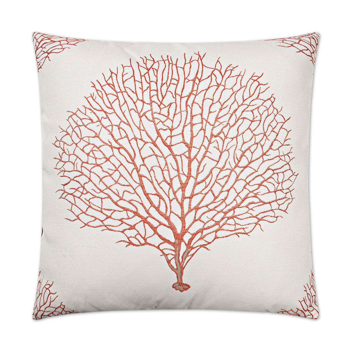 D.V. Kap Taormina Coral Red Throw Pillow With Insert