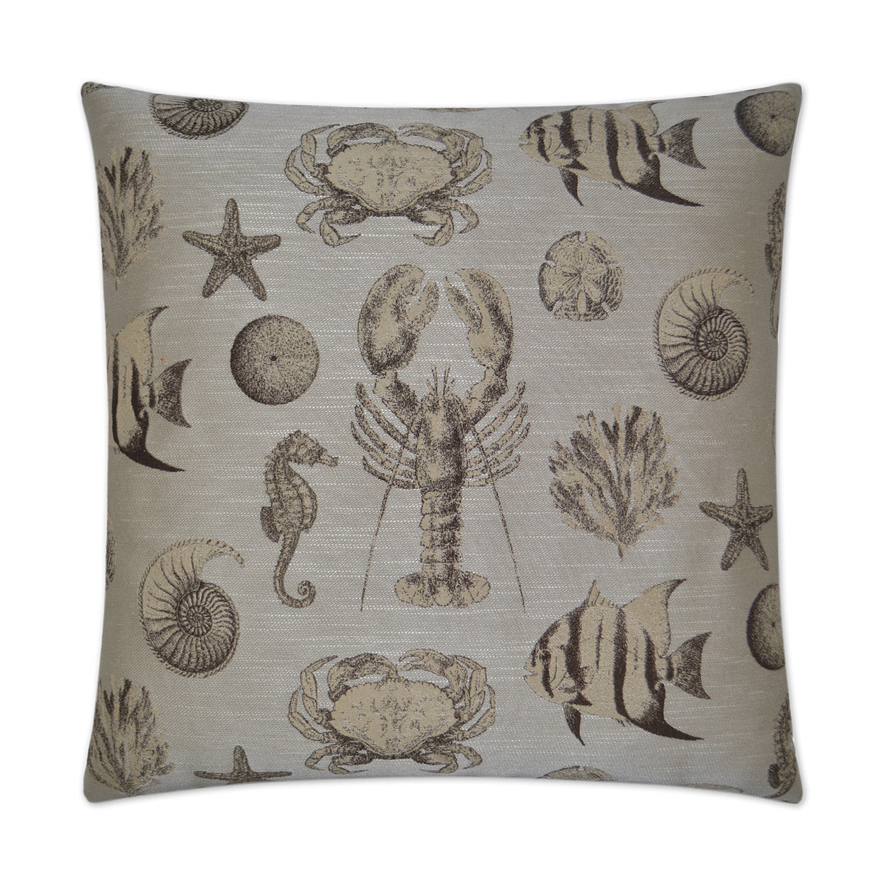 D.V. Kap Seafaring Sand Grey Throw Pillow With Insert