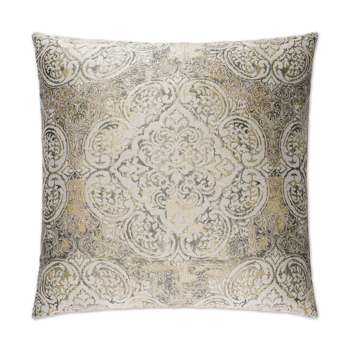 D.V. Kap Vogue Pewter Brown Throw Pillow With Insert