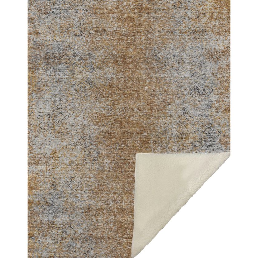Vintage Terracotta Washable Indoor-Outdoor Rug