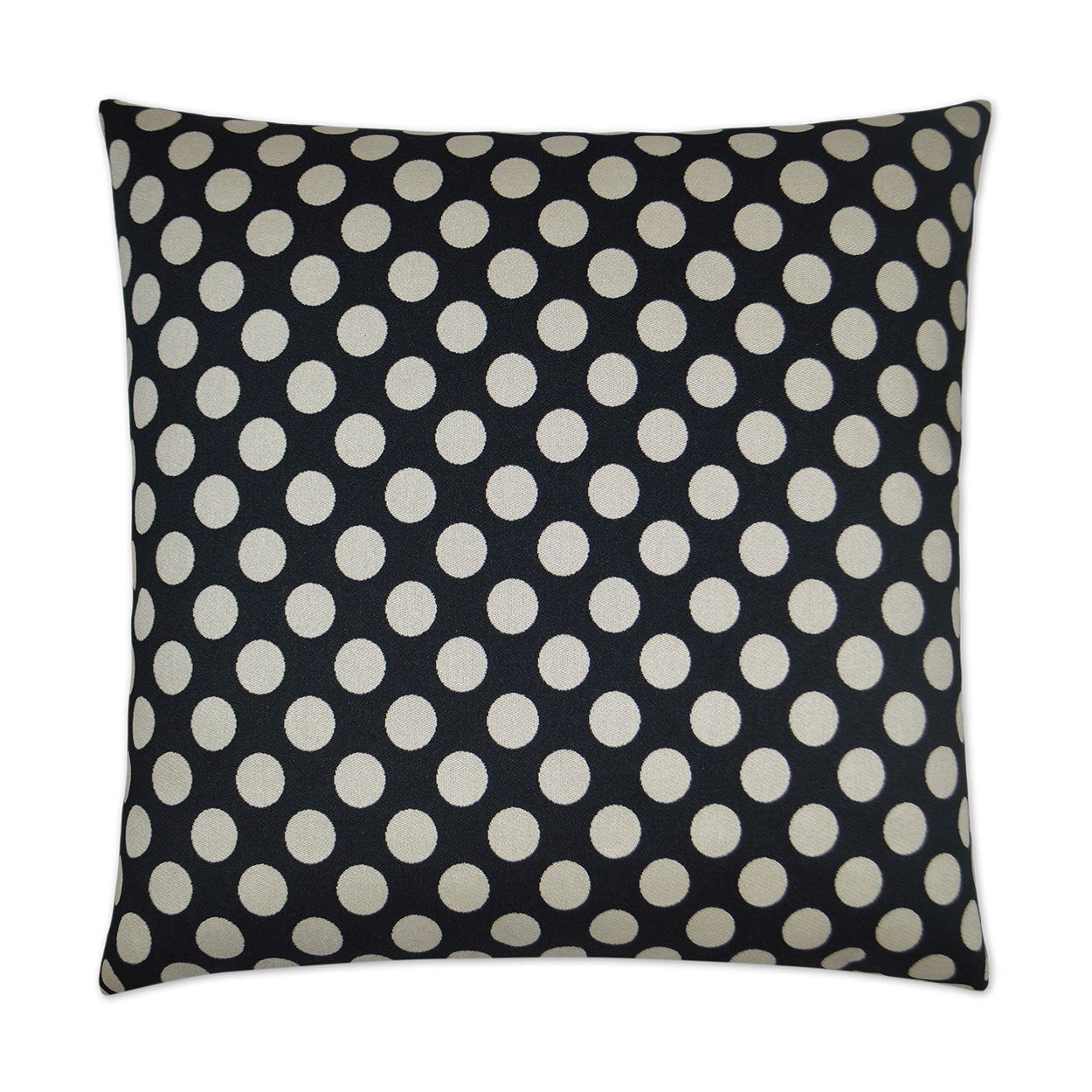 D.V. Kap Polka Dots Black Throw Pillow With Insert
