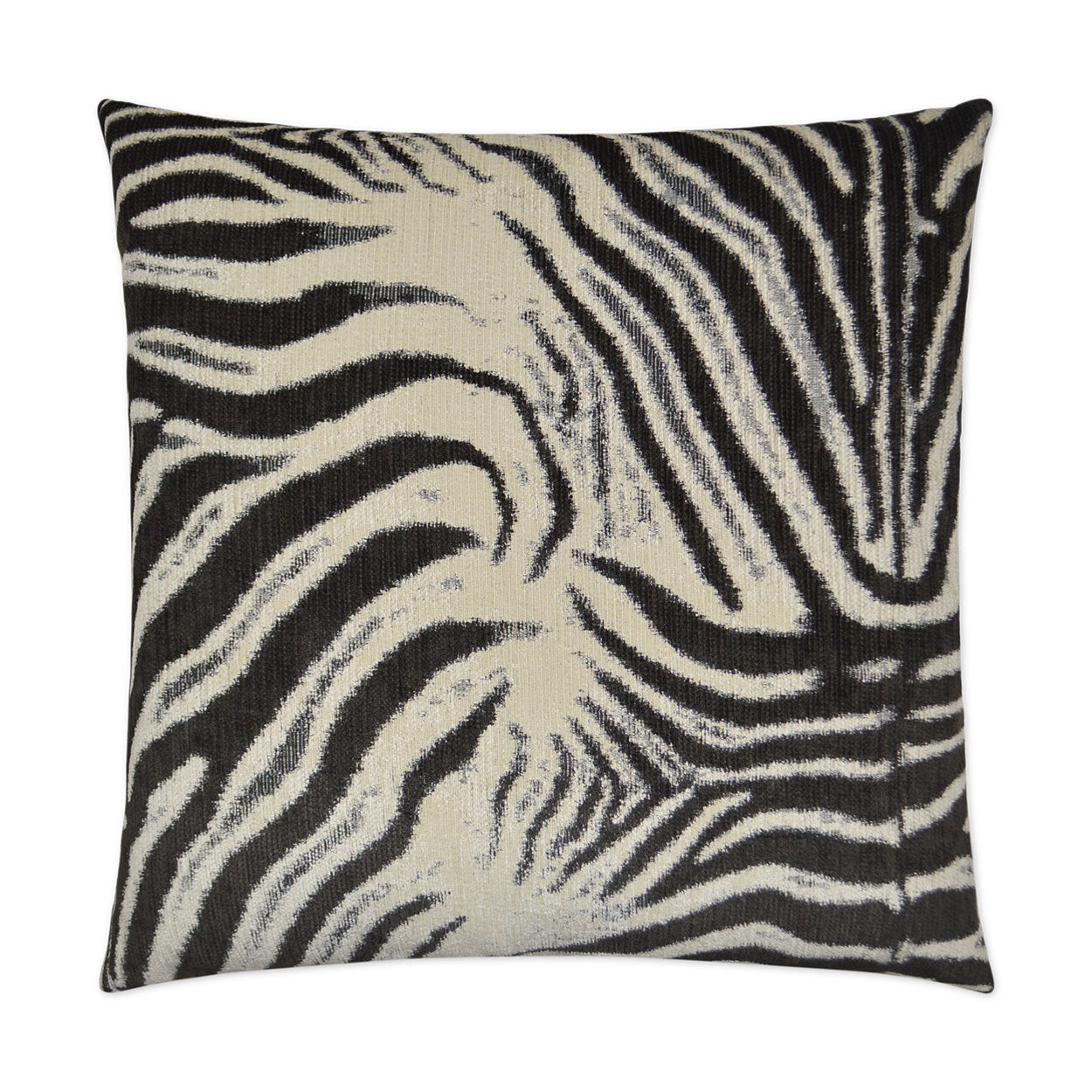 D.V. Kap Zebrana Charcoal Black Throw Pillow With Insert