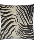 D.V. Kap Zebrana Charcoal Black Throw Pillow With Insert