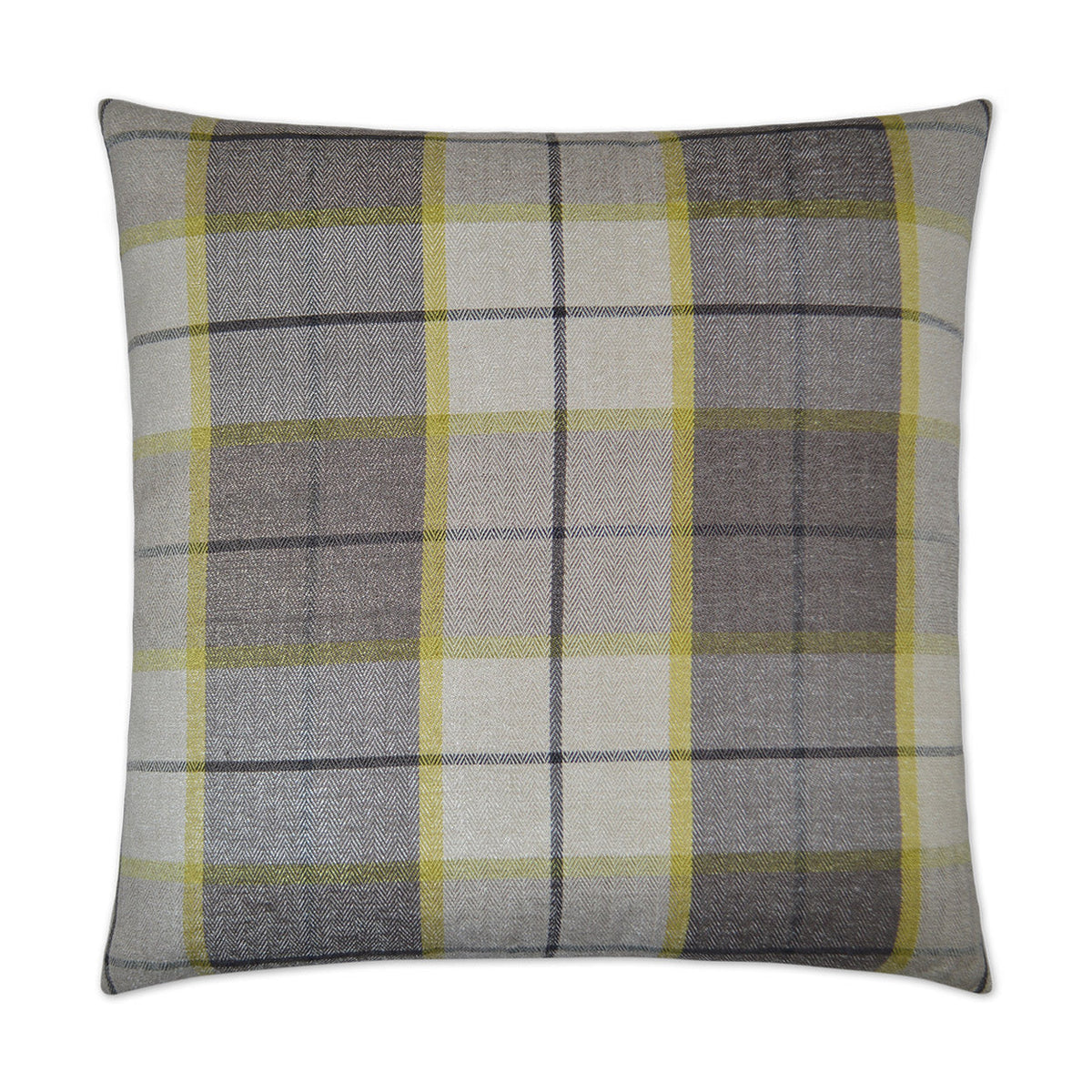D.V. Kap Penn Plaid Citrus Black Throw Pillow With Insert