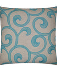 D.V. Kap Hampton Scroll Blue Throw Pillow With Insert