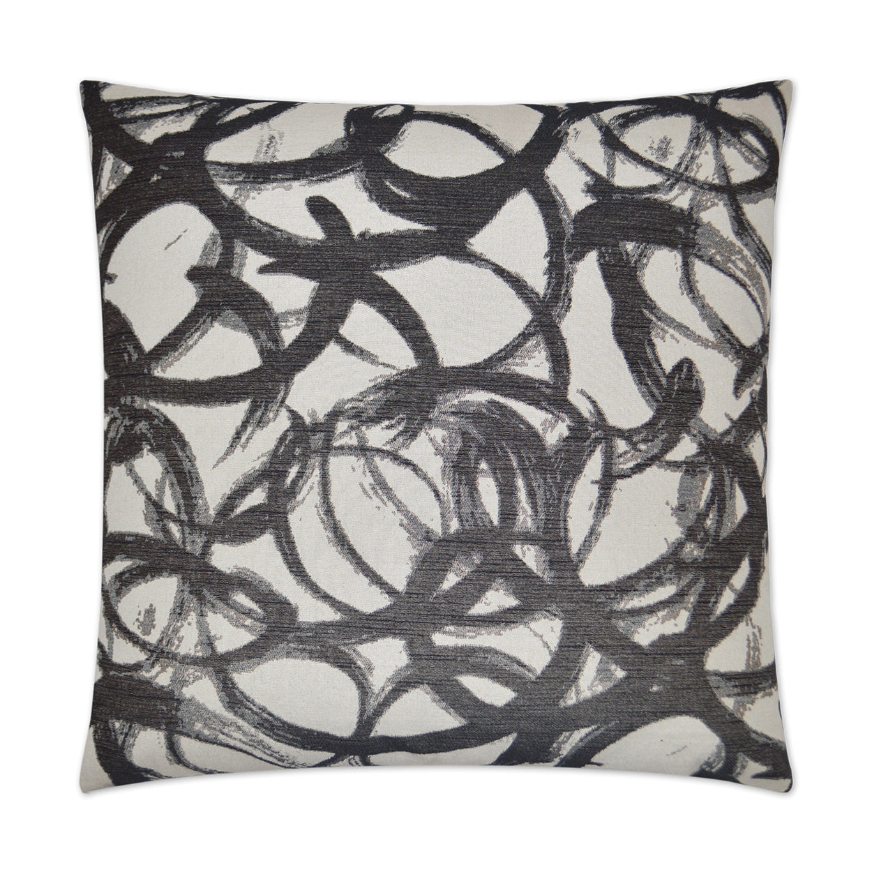 D.V. Kap Swoosh Black Throw Pillow With Insert