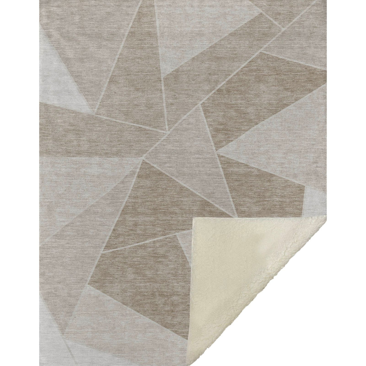 Gentle Waves Taupe Washable Indoor-Outdoor Rug