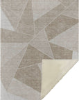 Gentle Waves Taupe Washable Indoor-Outdoor Rug