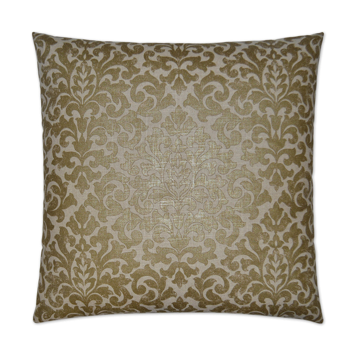 D.V. Kap Glam Packed Gilt Brown Throw Pillow With Insert