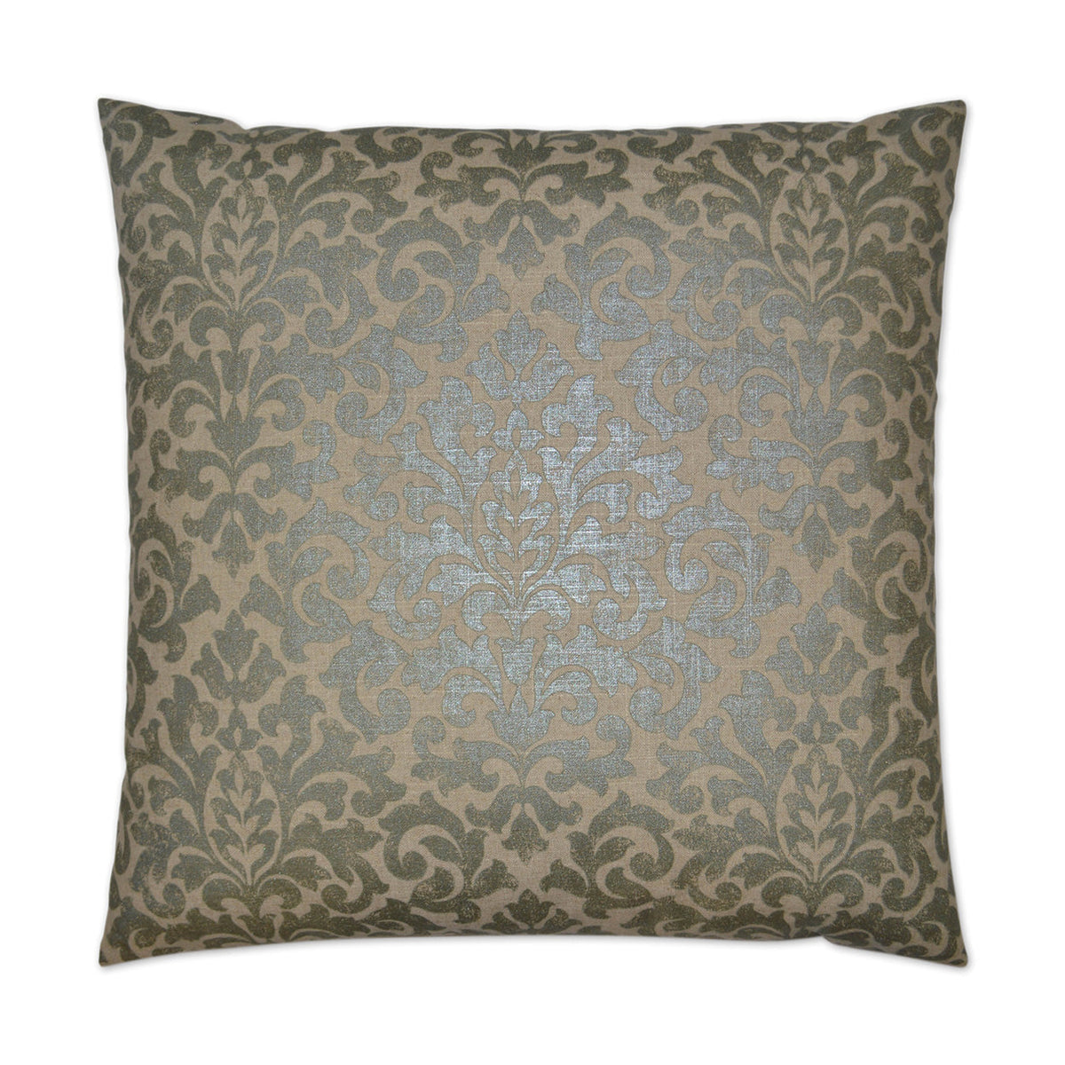 D.V. Kap Glam Packed Pewter Brown Throw Pillow With Insert