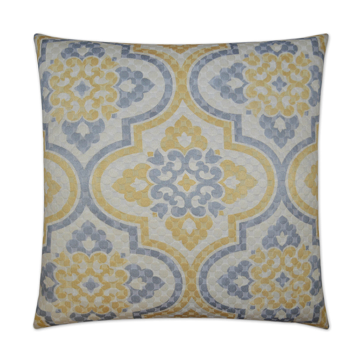 D.V. Kap Lattice Imprint Yellow Throw Pillow With Insert