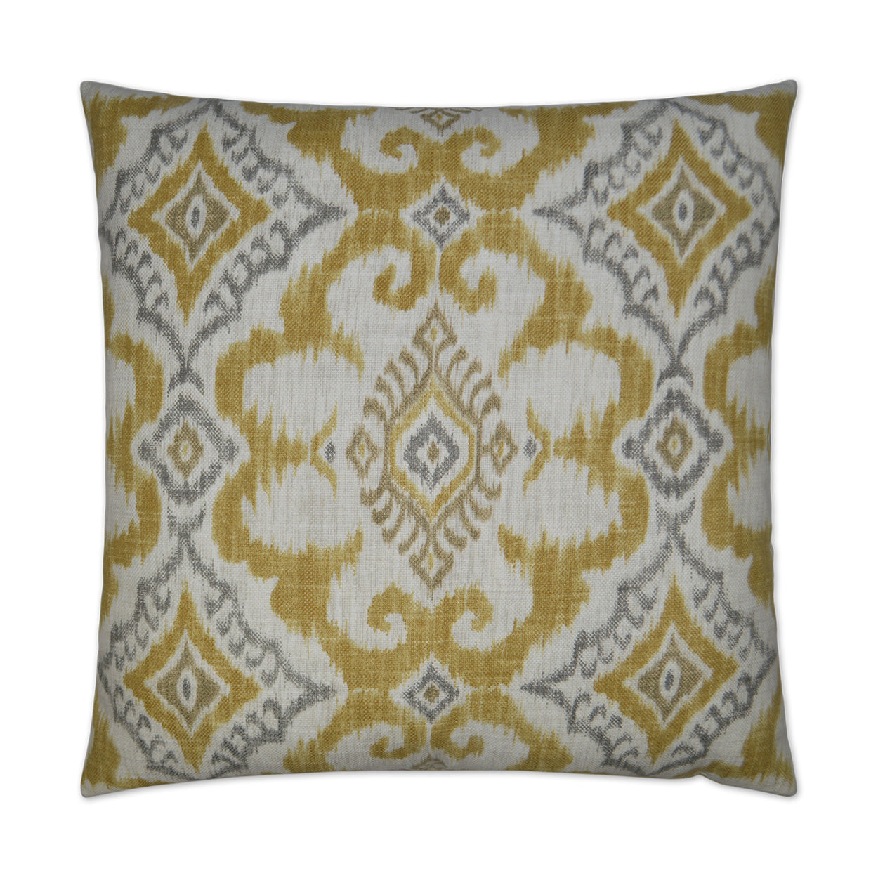 D.V. Kap Kantha Yellow Throw Pillow With Insert