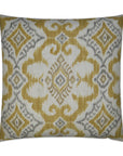D.V. Kap Kantha Yellow Throw Pillow With Insert