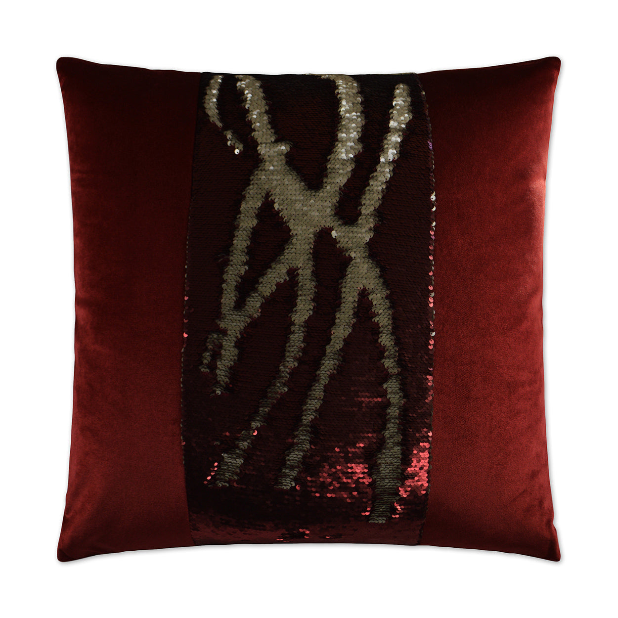 D.V. Kap Hylee II Sangria Red Throw Pillow With Insert