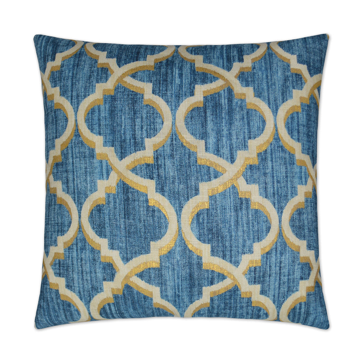 D.V. Kap Lustrous Lattice Indigo Throw Pillow With Insert
