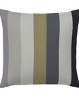 Chroma Stripe Gray Handmade Outdoor Pillow