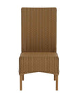 Loom High Back Armless Outdoor Dining Chair
