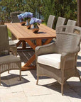 Loom High Back Armless Outdoor Dining Chair