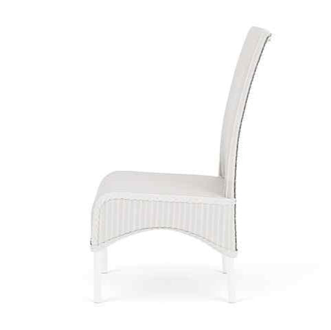 Loom High Back Armless Outdoor Dining Chair
