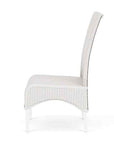 Loom High Back Armless Outdoor Dining Chair