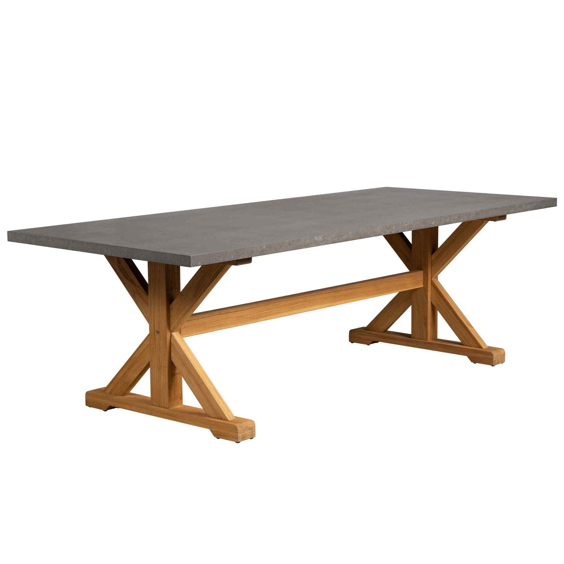 Lloyd Flanders Teak Ceramic Top Outdoor Dining Table