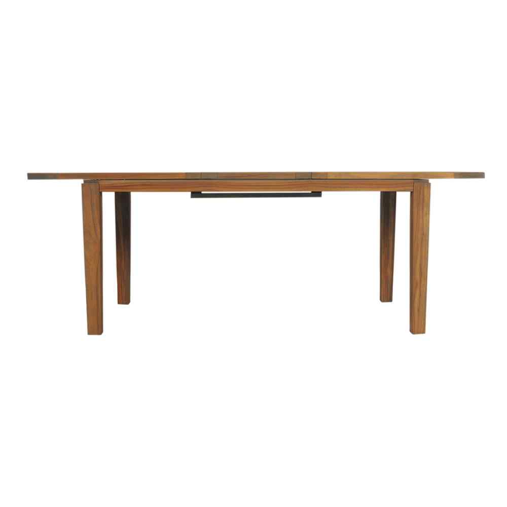 Lloyd Flanders Teak Butterfly Leaf Umbrella Outdoor Dining Table